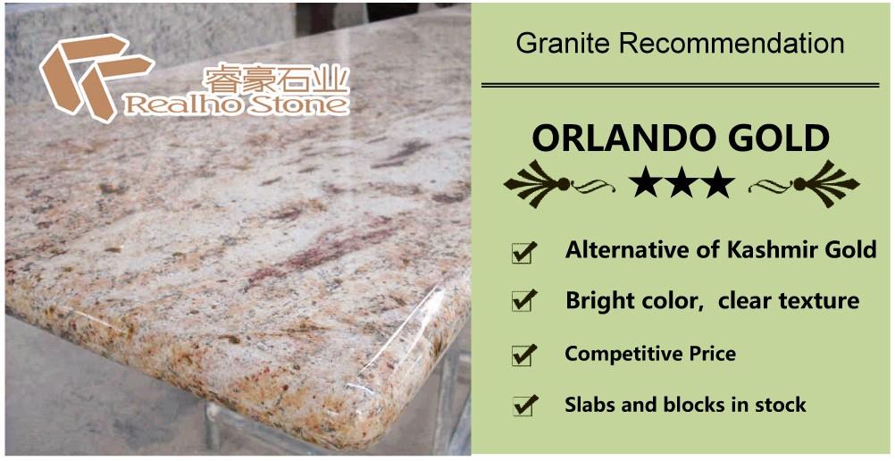 Orlando Gold Granite For Countertops van de keuken & Bathroom Vanity tops