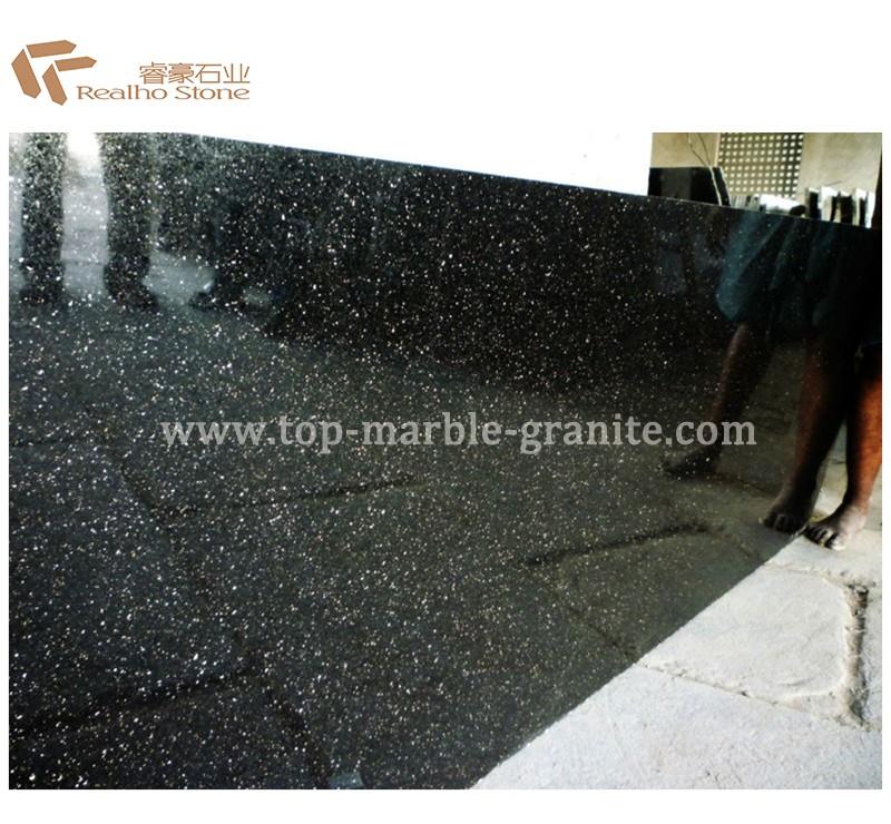 black galaxy granite slab