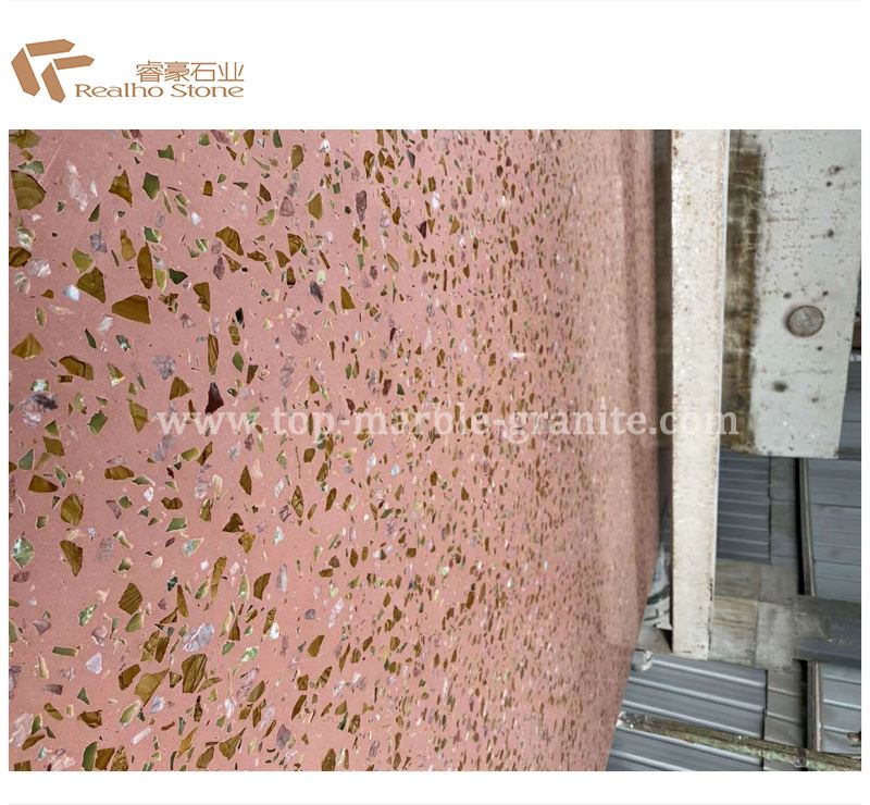 Red Terrazzo Countertop