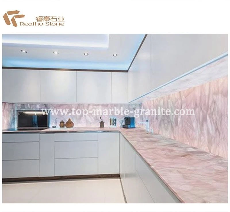 Cristallo Pink Quartz Countertops