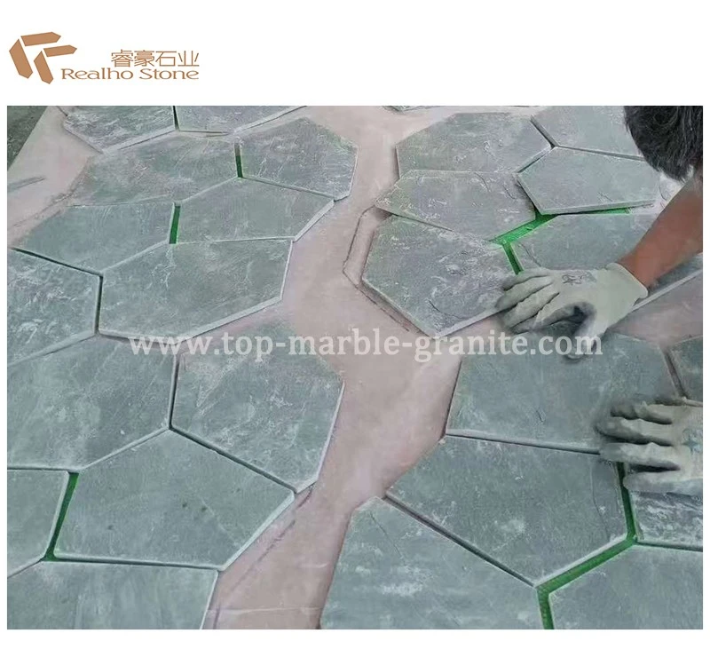 Green slate tile
