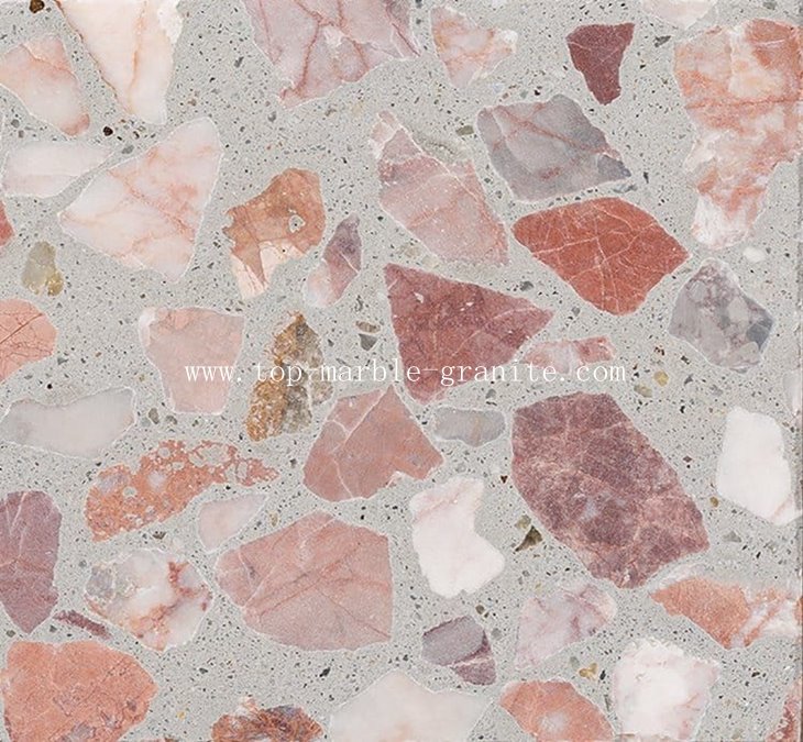 Delicate pink terrazzo slab Delicate pink terrazzo slab
