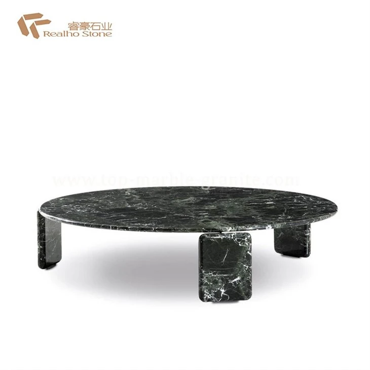 Prachtige groene marmeren salontafel