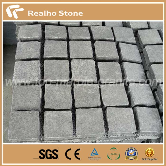 Gevlamd oppervlak Vierkant Rechthoekig G 684  Basalt Mesh Paver