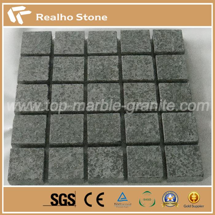 Flamed Surface Square Rectangular G684 Basalt Mesh Paver