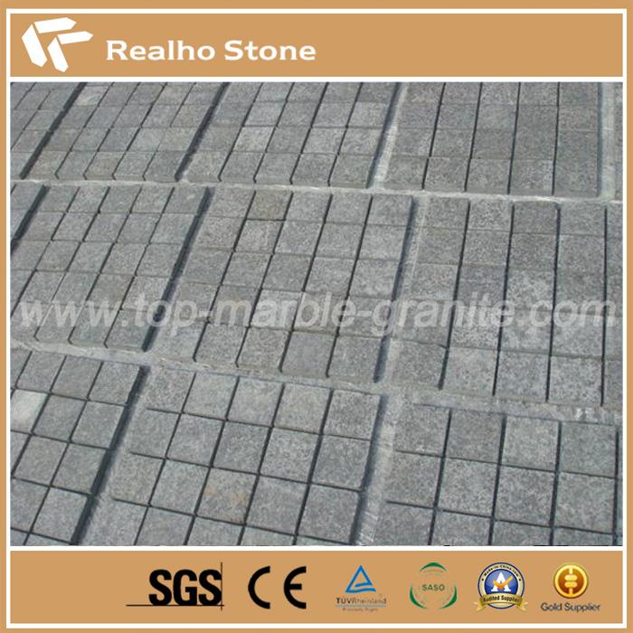 Flamed Surface Square Rectangular G684 Basalt Mesh Paver