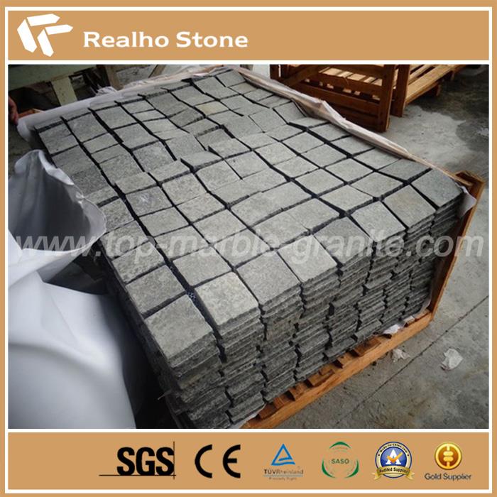 Flamed Surface Square Rectangular G684 Basalt Mesh Paver