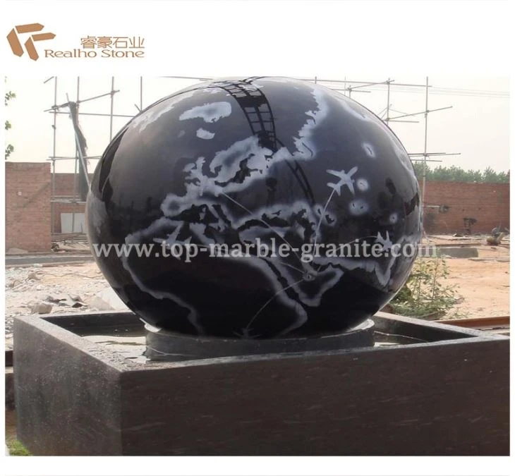 floating stone ball fountain
