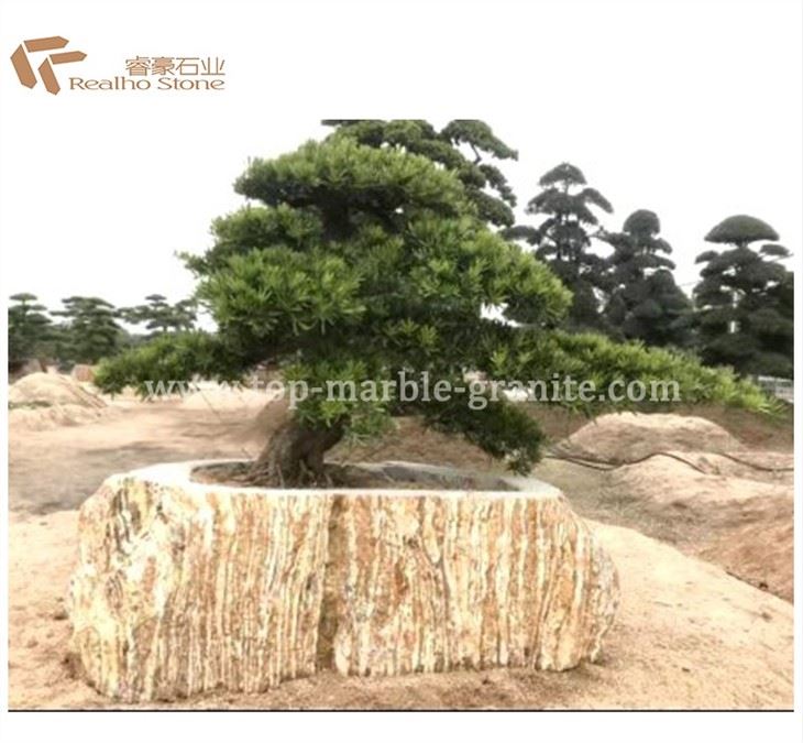 Flowerpot Of Natural Granite Stone
