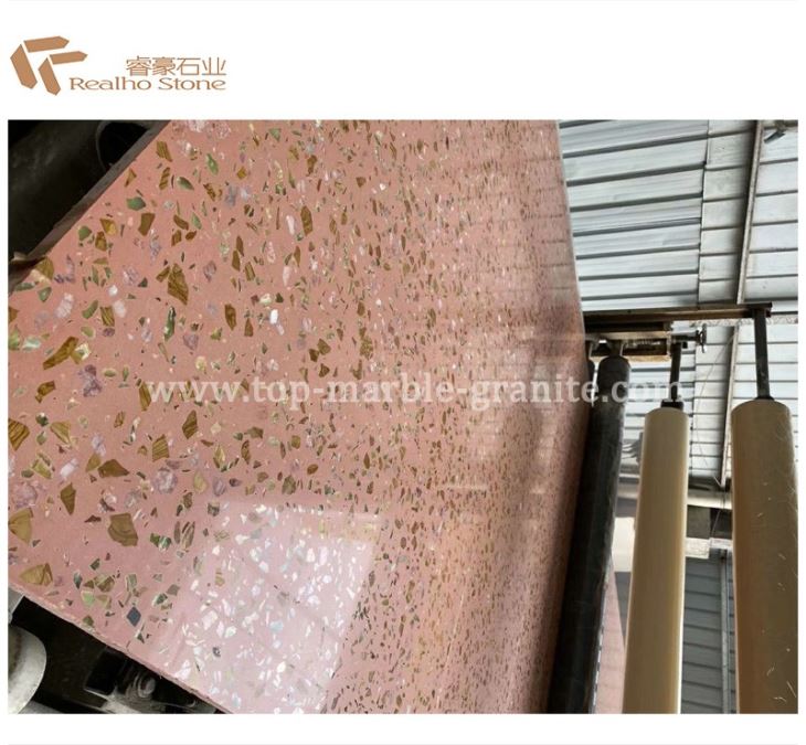 Nice Pink Red Terrazzo Color For Decoration