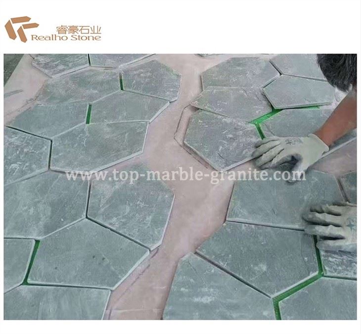Green slate tile