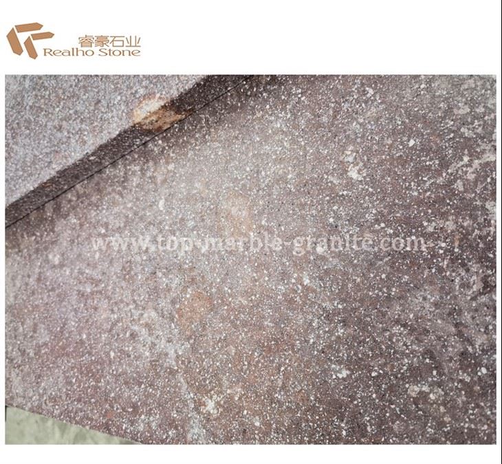 Red porphyry paving tile for outside road